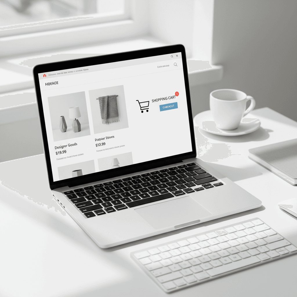 E-commerce website with shopping cart